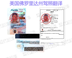 美国佛罗里达州驾照翻译