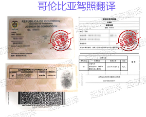 哥伦比亚驾照翻译换中国驾照