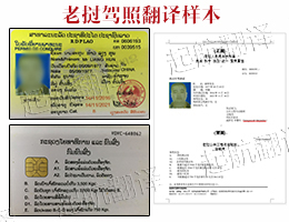 老挝驾照翻译翻译换国内驾照